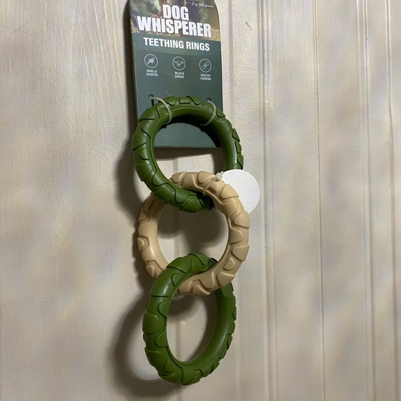 Dog Whisperer Teething Rings Vanilla Scented Yellow, Green & Beige NEW!!! - Picture 5 of 6